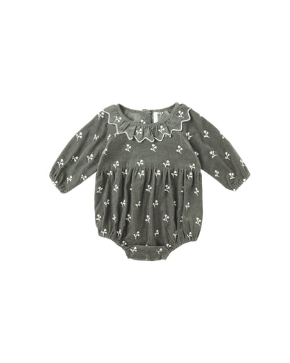 Freya Romper: Blossom Embroidery