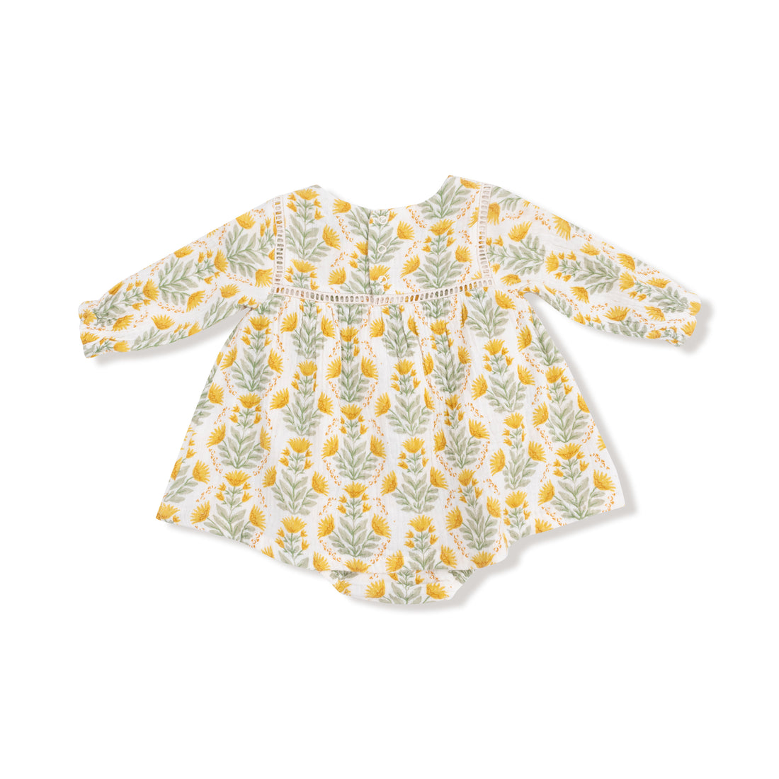 Winter Dandelions Puffed L/s Bubble w/Skirt &amp; Ladder Trim