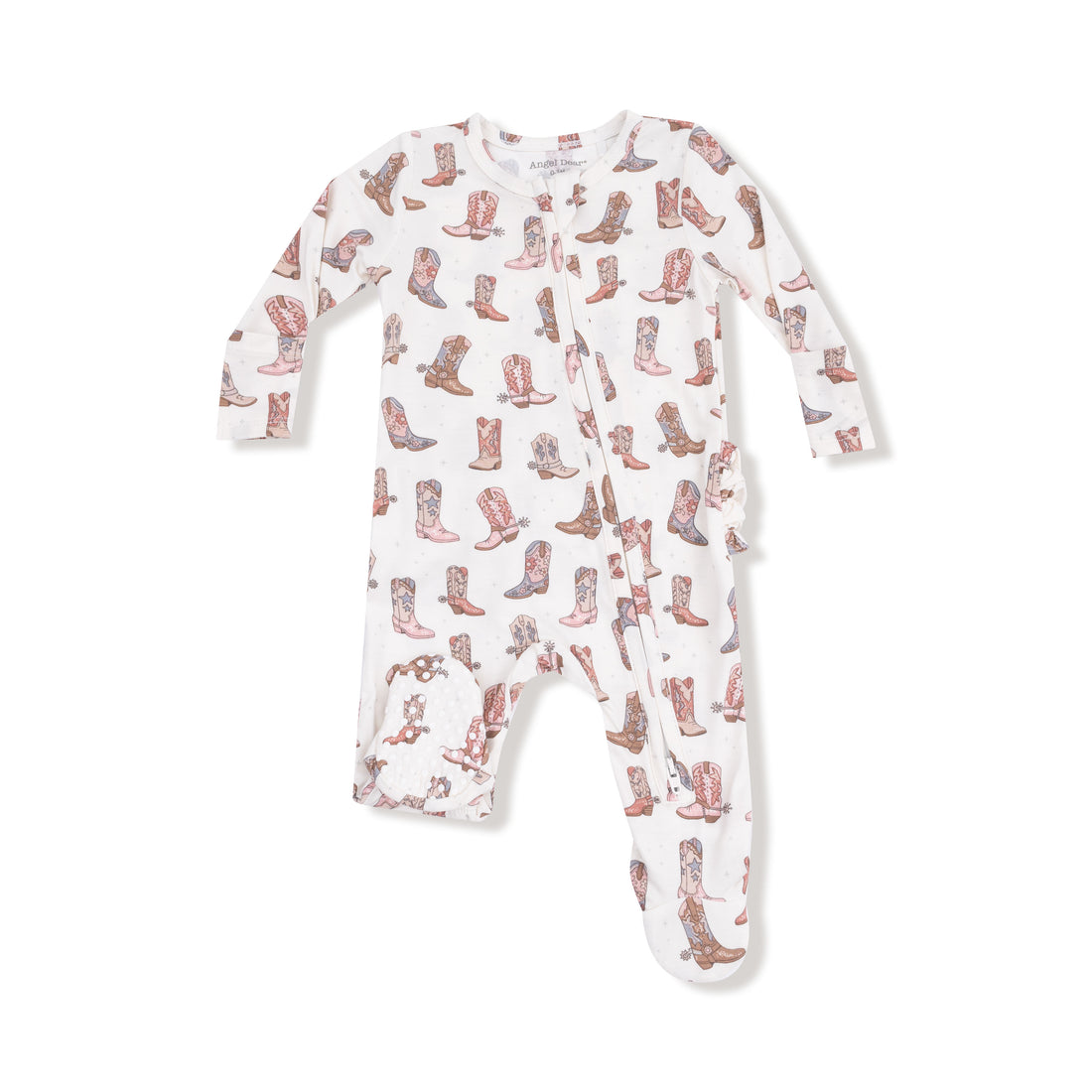 Future Cowgirl 2 Way Zipper Ruffle Back Footie