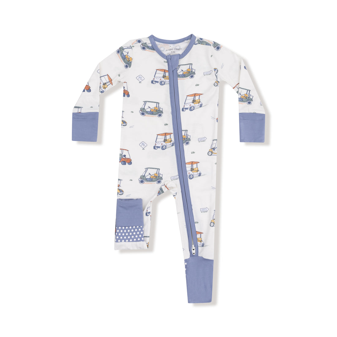 Zooming Golf Carts 2 Way Zipper Romper