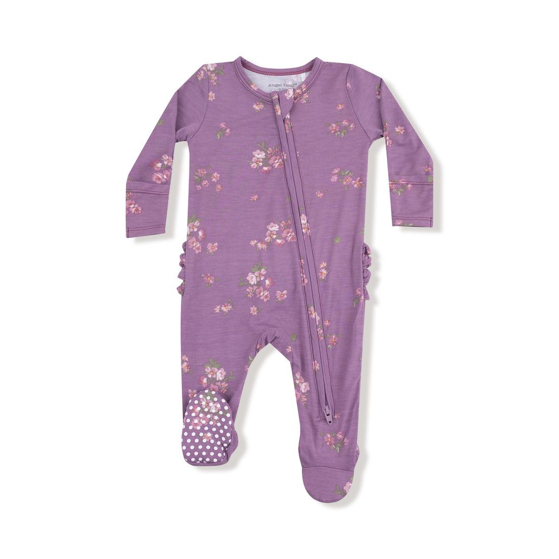 Woodsorrel 2 Way Zipper Ruffle Back Footie