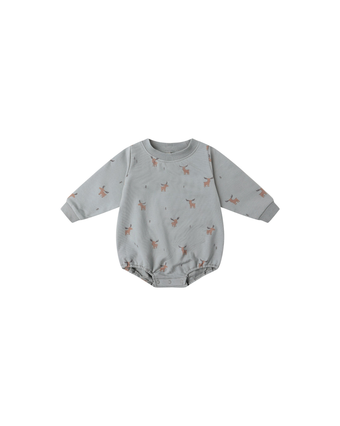 Crewneck Bubble Romper: Moose