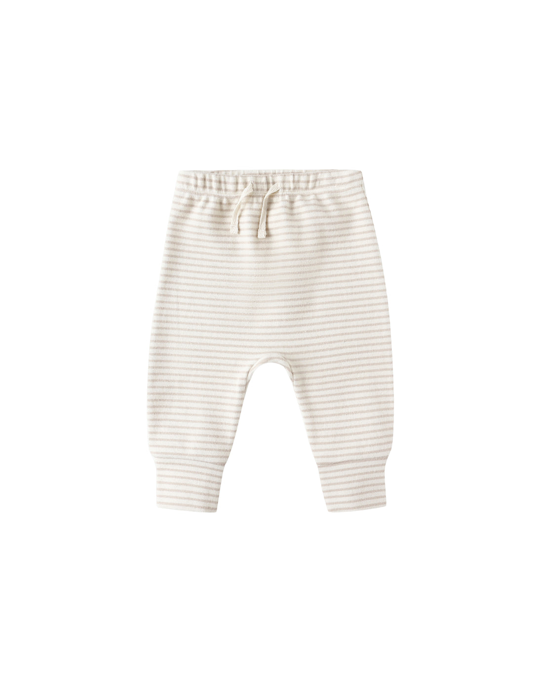 Drawstring Pant: Oat Micro Stripe