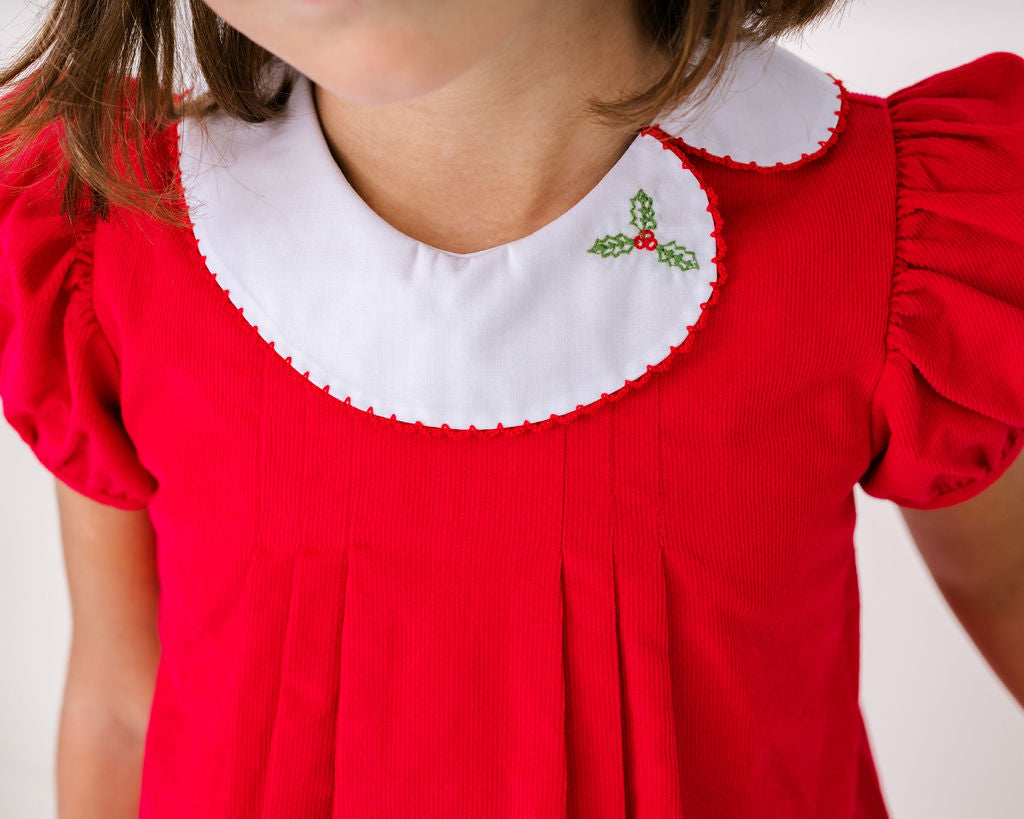 Eloise Dress: High Point Red Corduroy, Merry