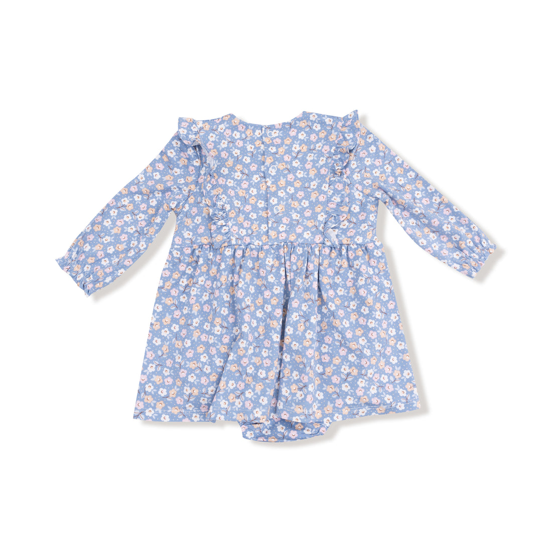 Country Calico Ruffle LS Bodysuit Dress