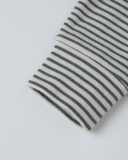 Drawstring Pants: Ocean Micro Stripe