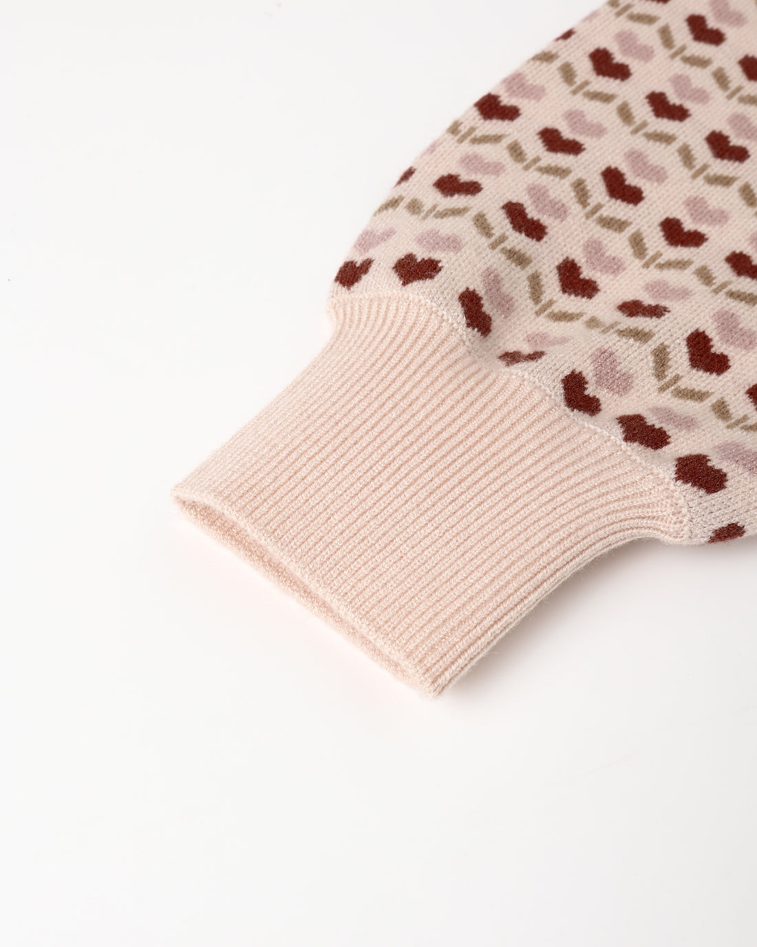 Jacquard Knit Set: Ruby Hearts