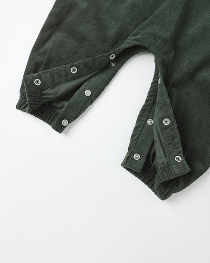 Relaxed Woven Jumpsuit: Evergreen