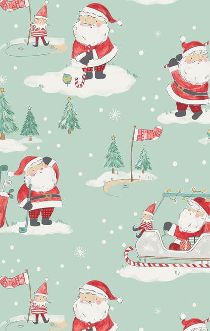Golfing Santa And Elves L/s Loungewear Set