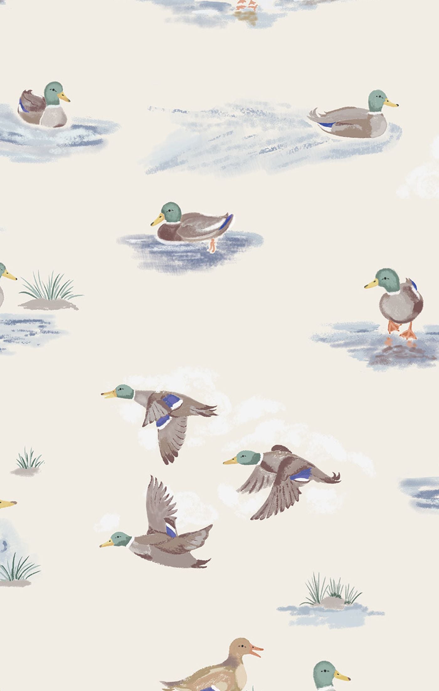 Migrating Mallards 2 Way Zipper Footie