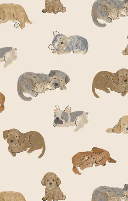 Napping Puppies 2 Way Zipper Footie