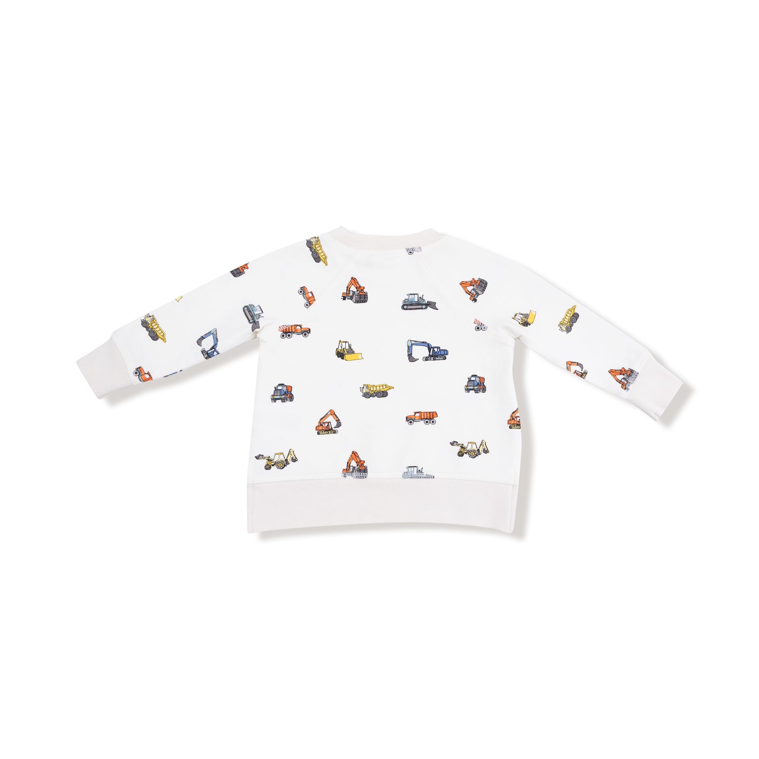 Construction Vehicles French Terry Raglan Sweatshirt And Jogger Set