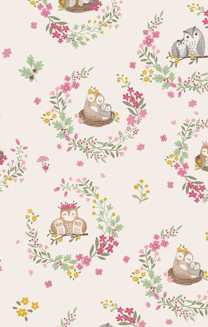 Floral Owl Families 2 Way Ruffle Zipper Footie