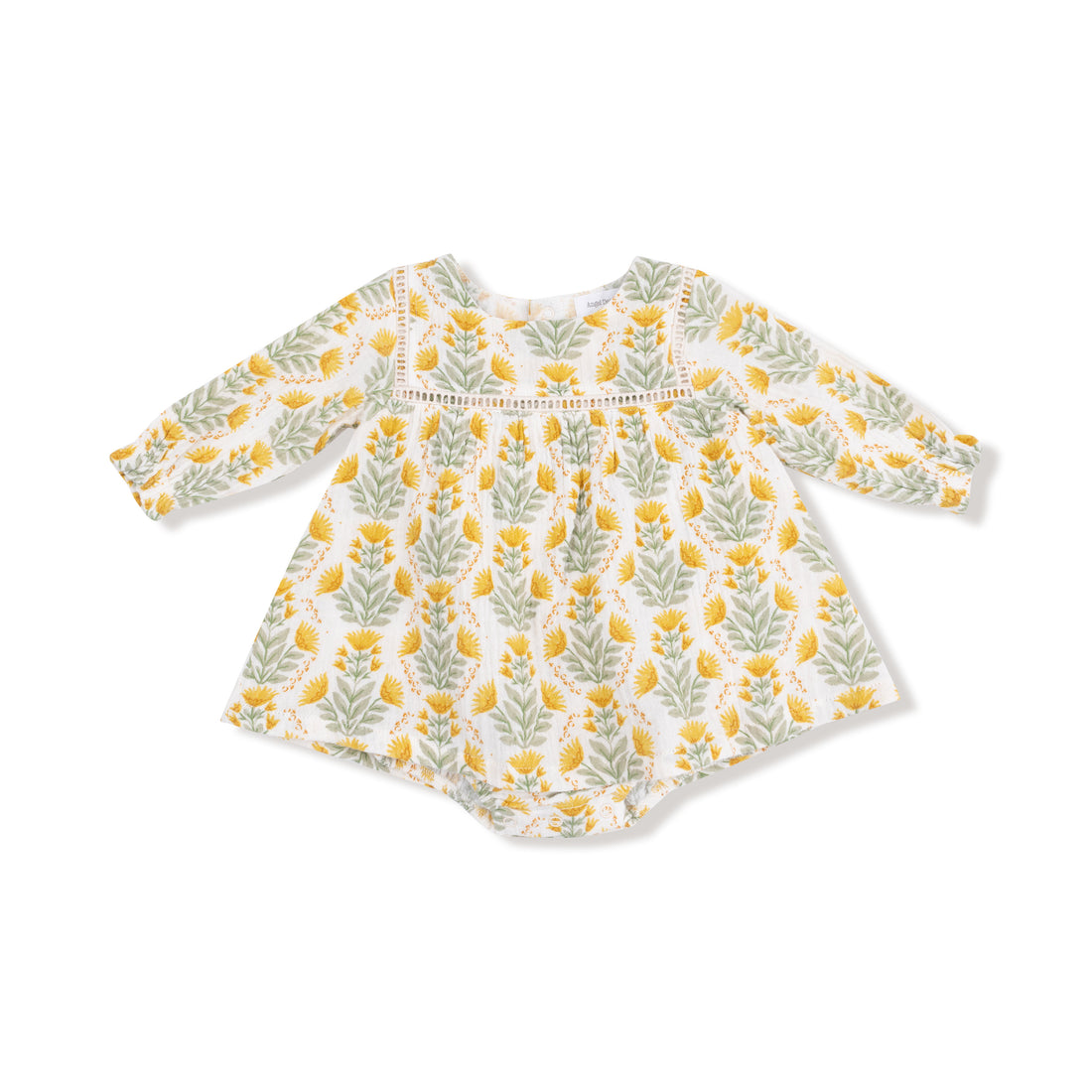 Winter Dandelions Puffed L/s Bubble w/Skirt &amp; Ladder Trim