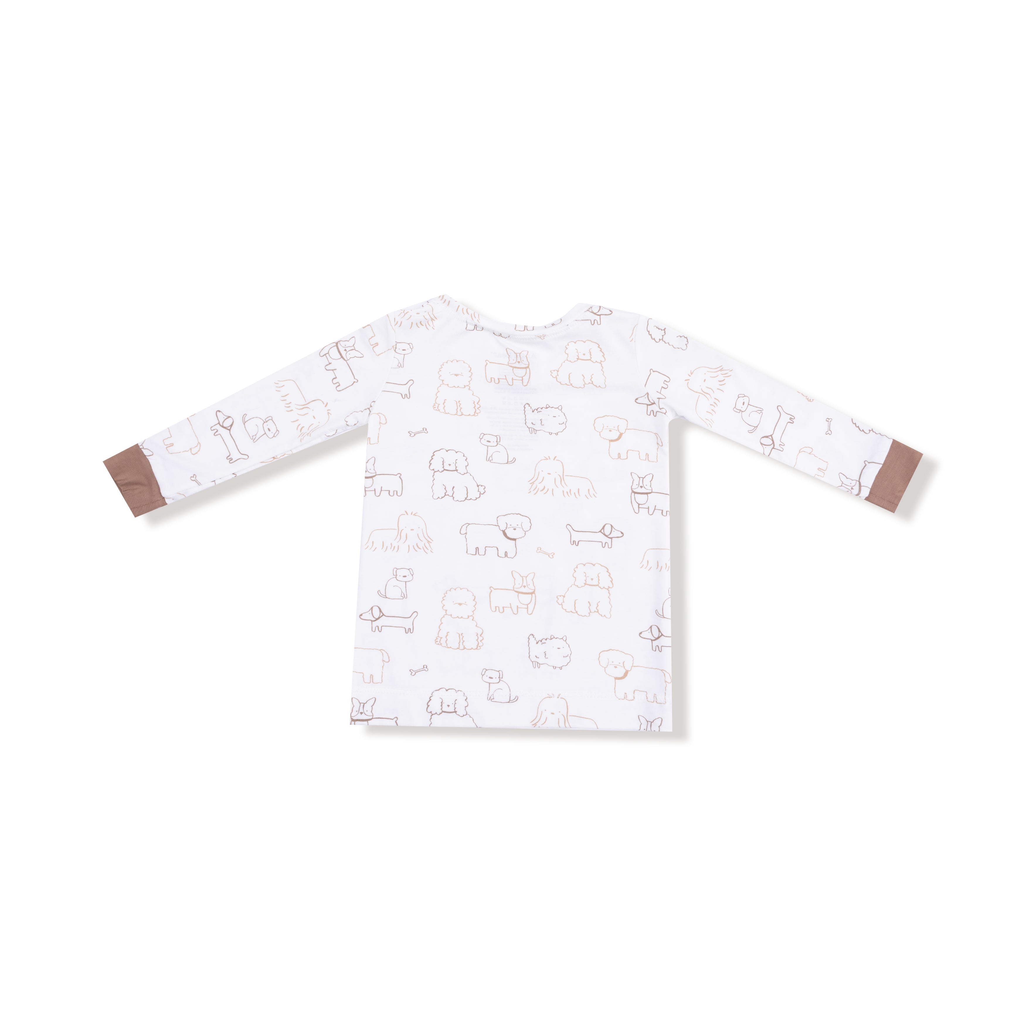 Neutral Pups LS Loungewear Set