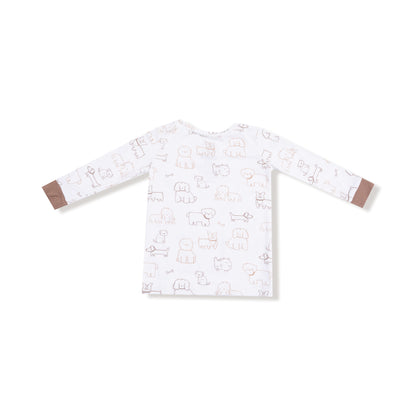 Neutral Pups LS Loungewear Set