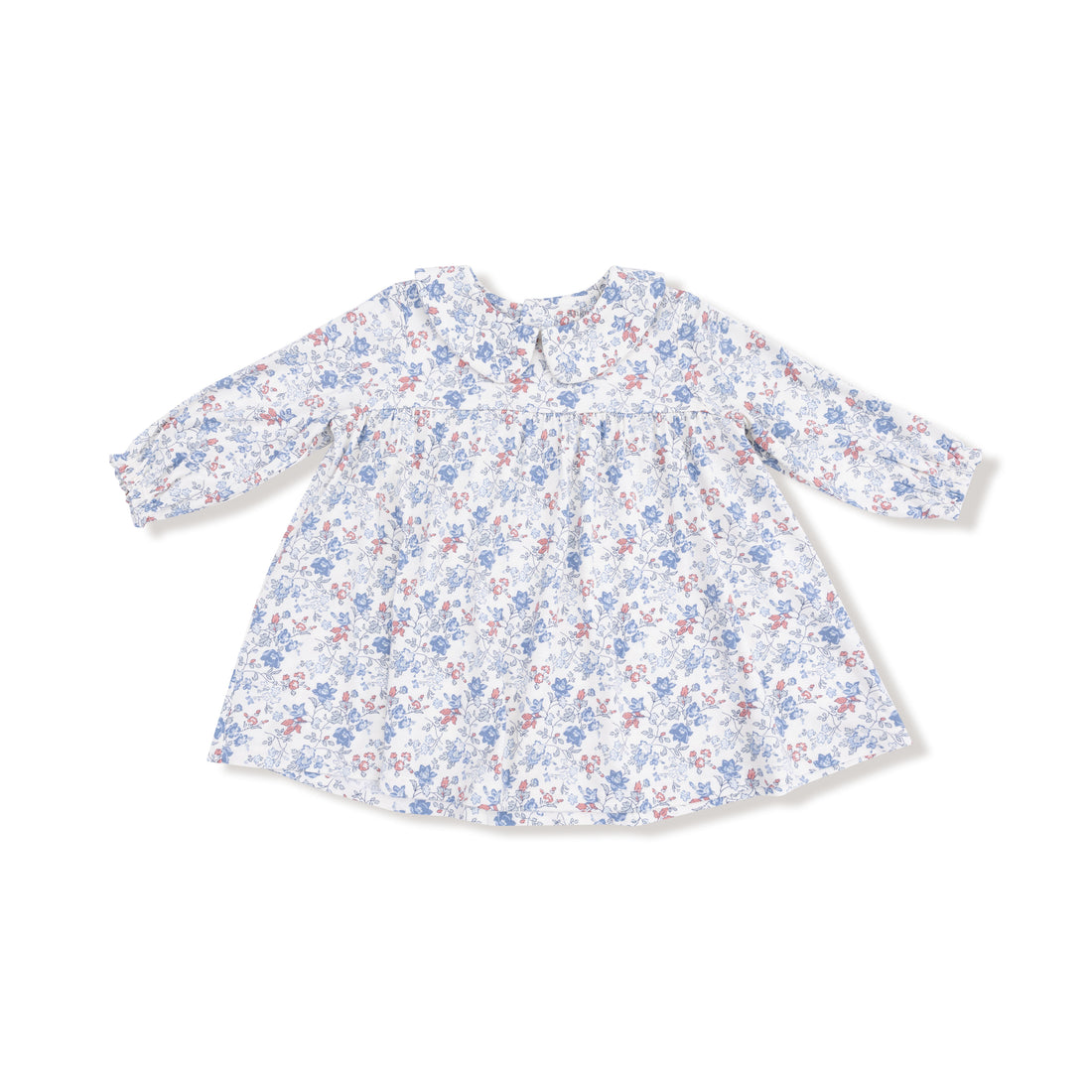 Country Girl Floral LS Peter Pan Collar Dress + Diaper Cover