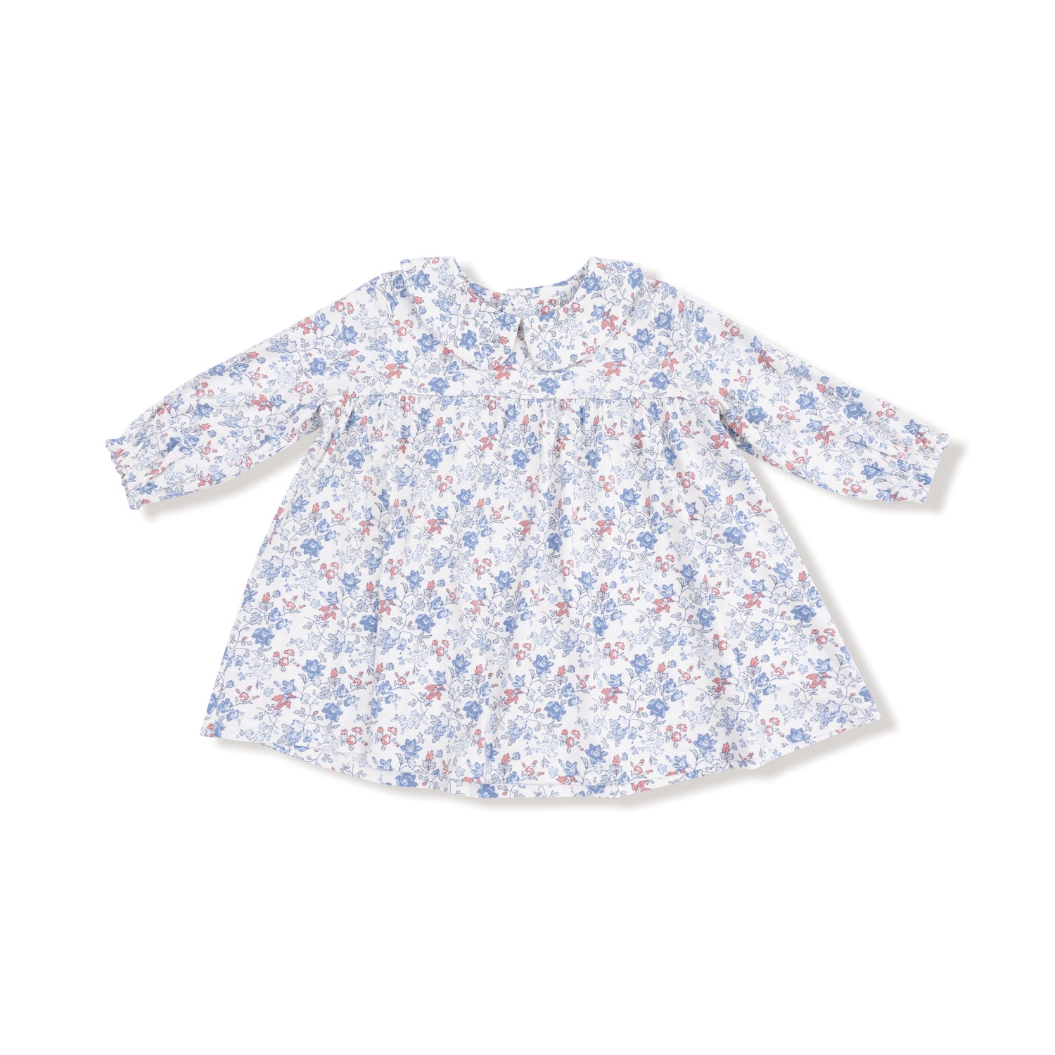 Country Girl Floral LS Peter Pan Collar Dress + Diaper Cover