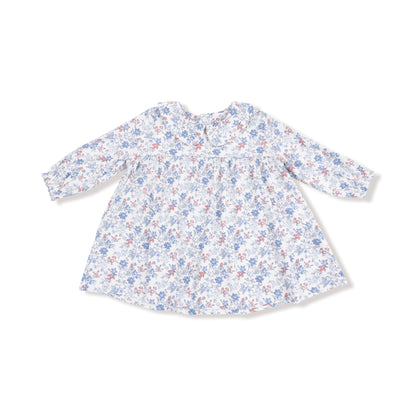 Country Girl Floral LS Peter Pan Collar Dress + Diaper Cover