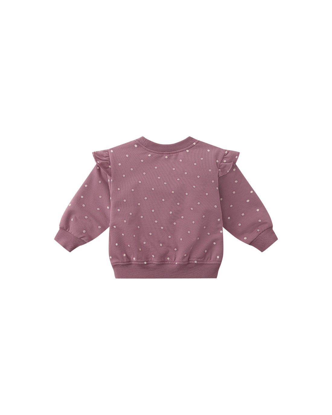 Ruffle Fleece Sweatshirt: Polka Dots