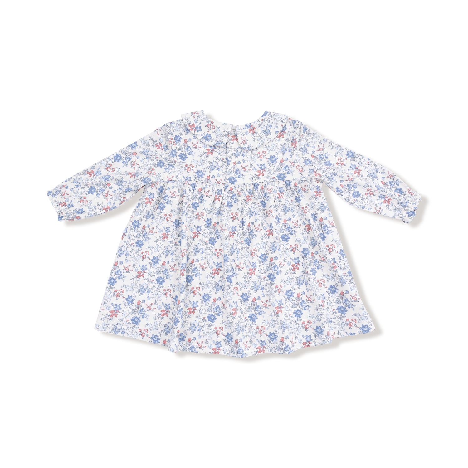 Country Girl Floral LS Peter Pan Collar Dress + Diaper Cover