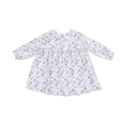 Country Girl Floral LS Peter Pan Collar Dress + Diaper Cover