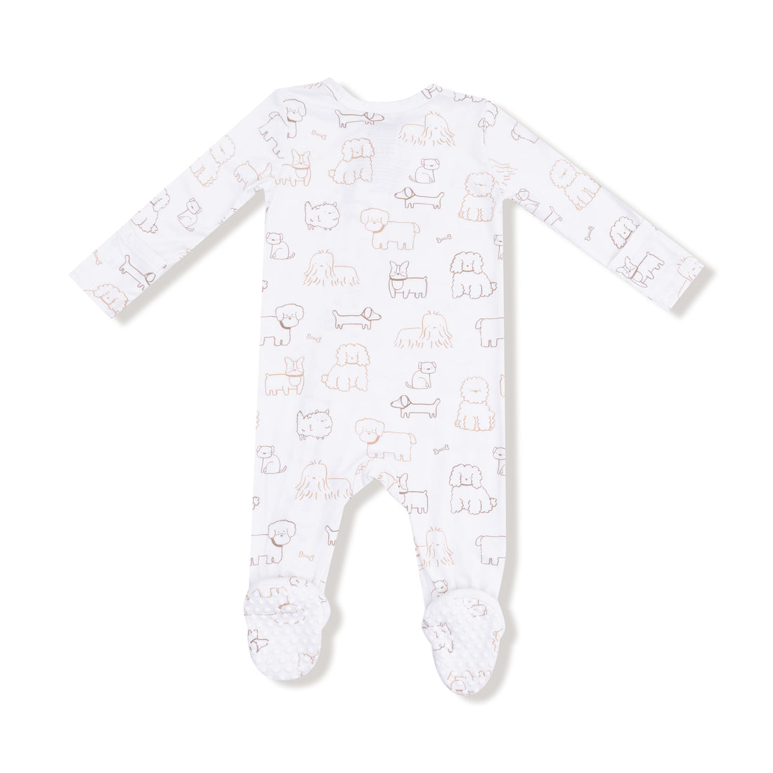 Neutral Pups 2 Way Zipper Footie
