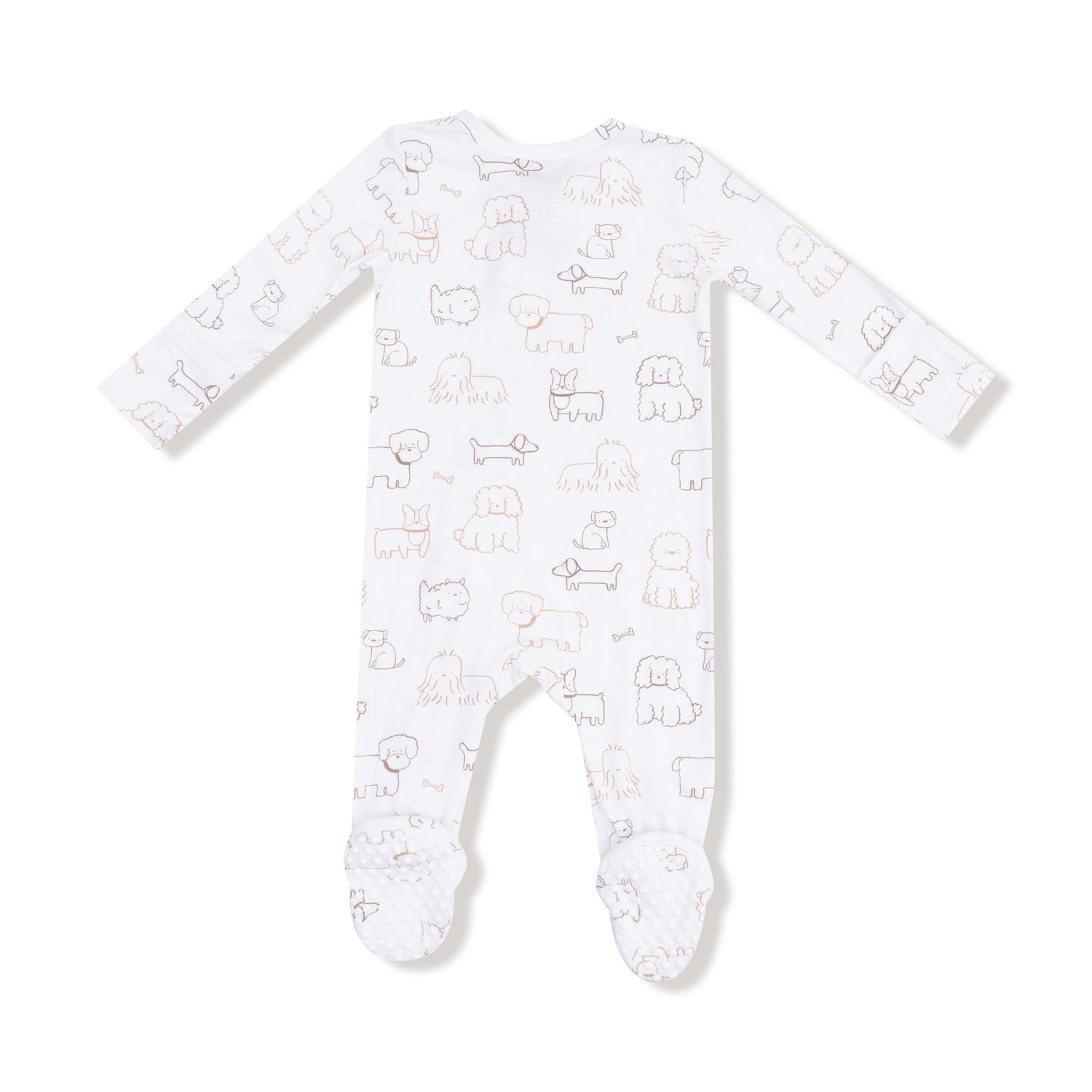 Neutral Pups 2 Way Zipper Footie
