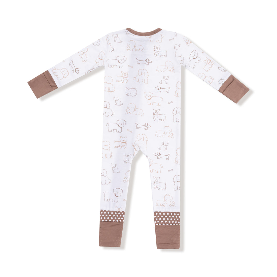 Neutral Pups 2 Way Zipper Romper