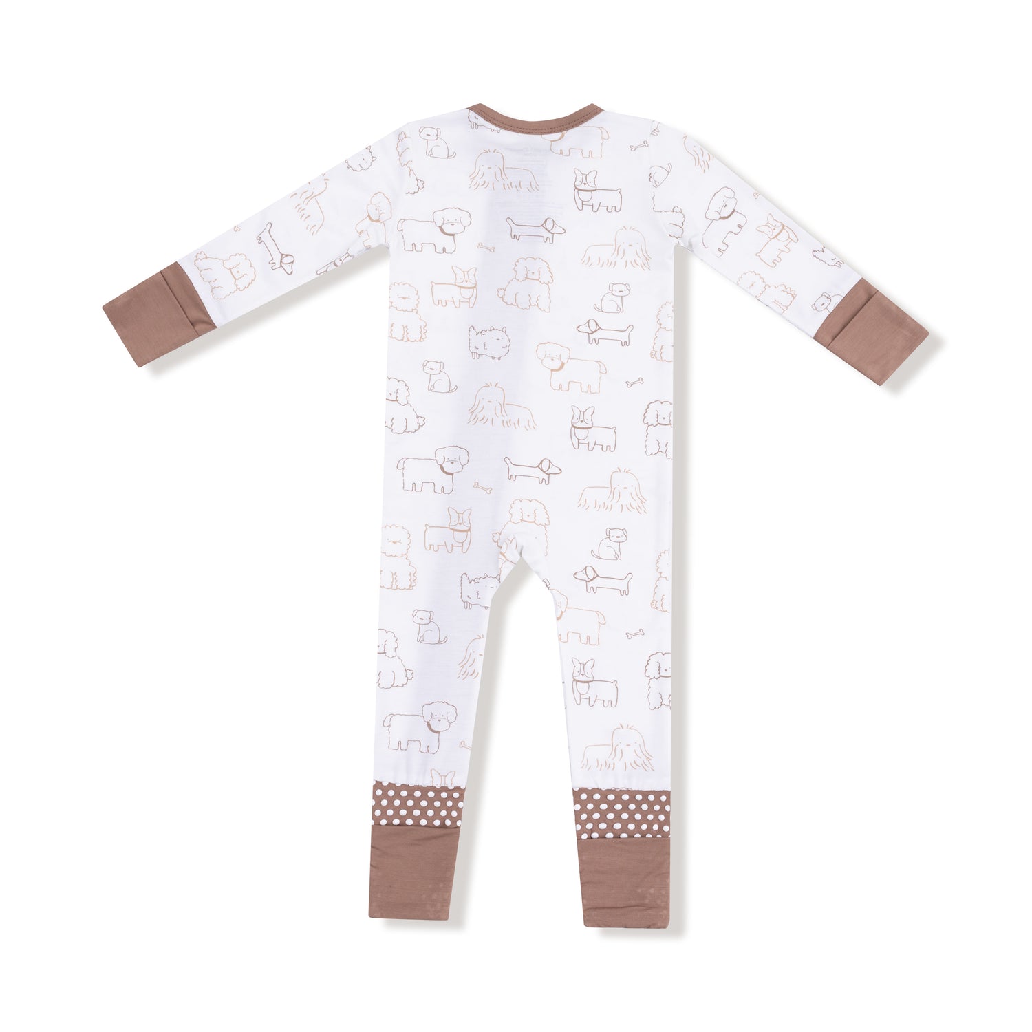 Neutral Pups 2 Way Zipper Romper