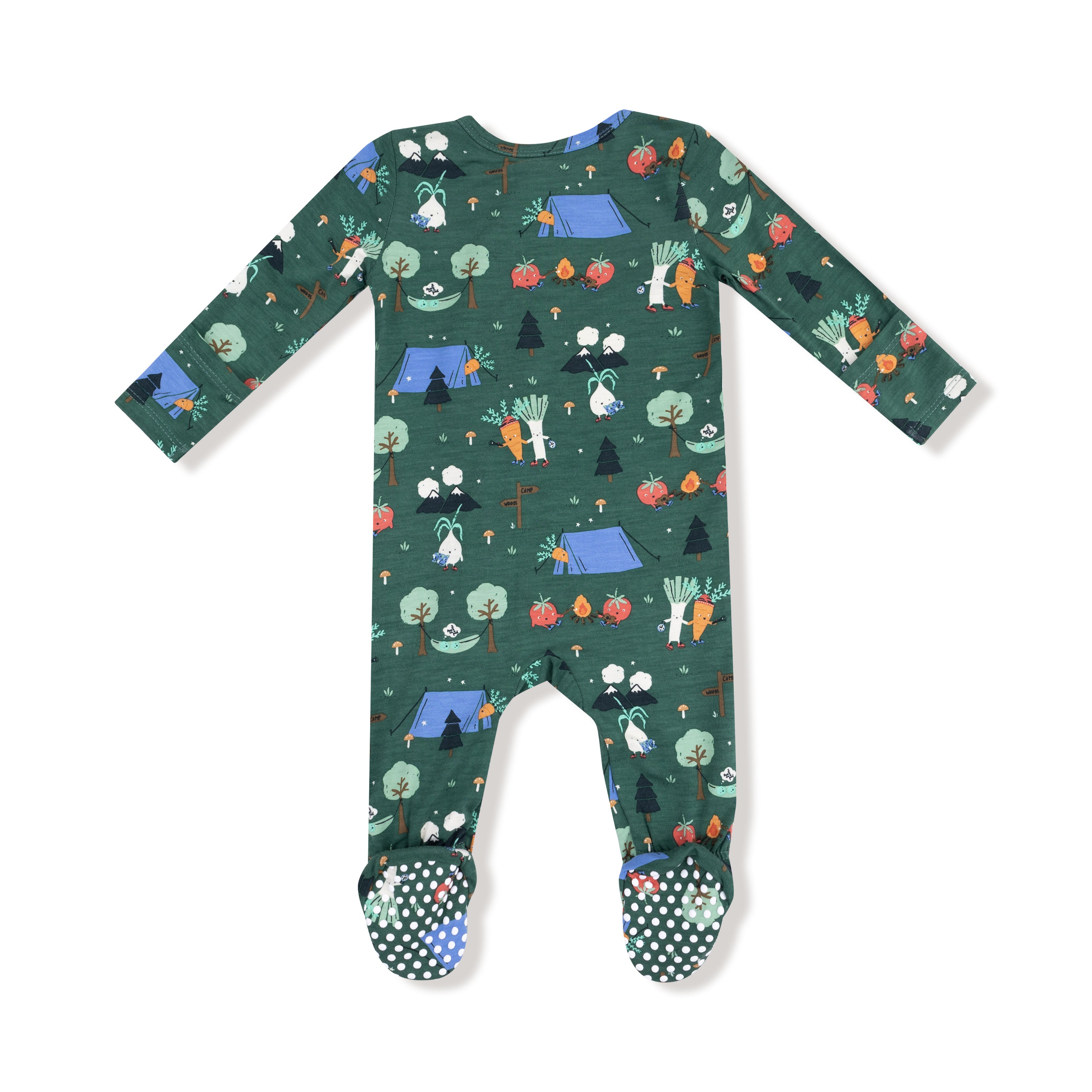Camping Veggies - 2 Way Zipper Footie