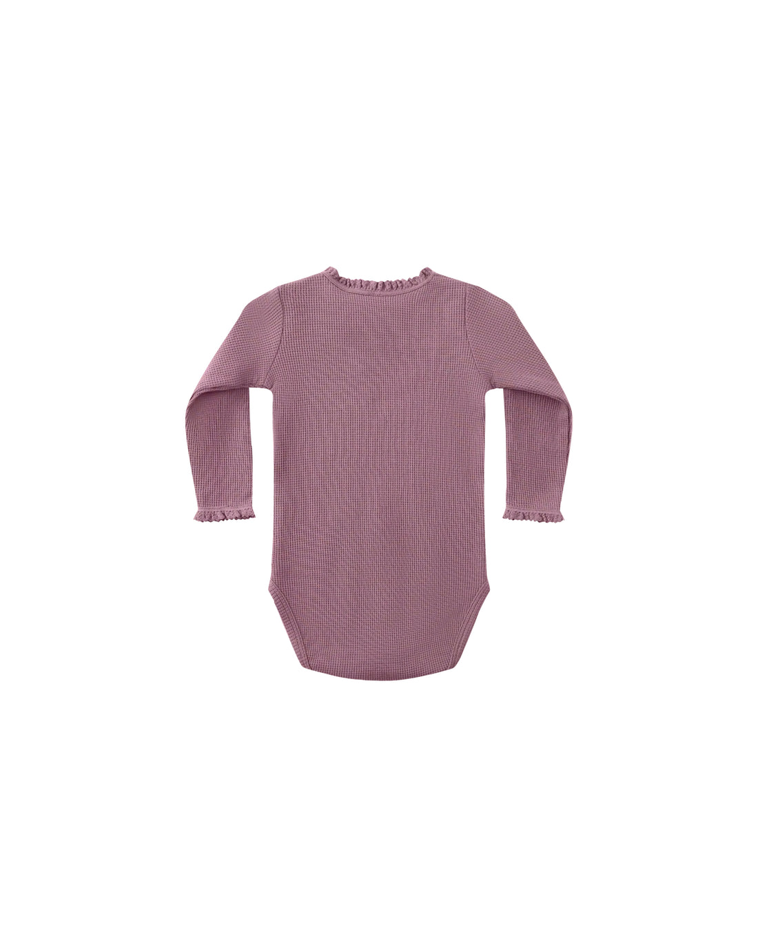Waffle Long Sleeve Bodysuit: Mullberry