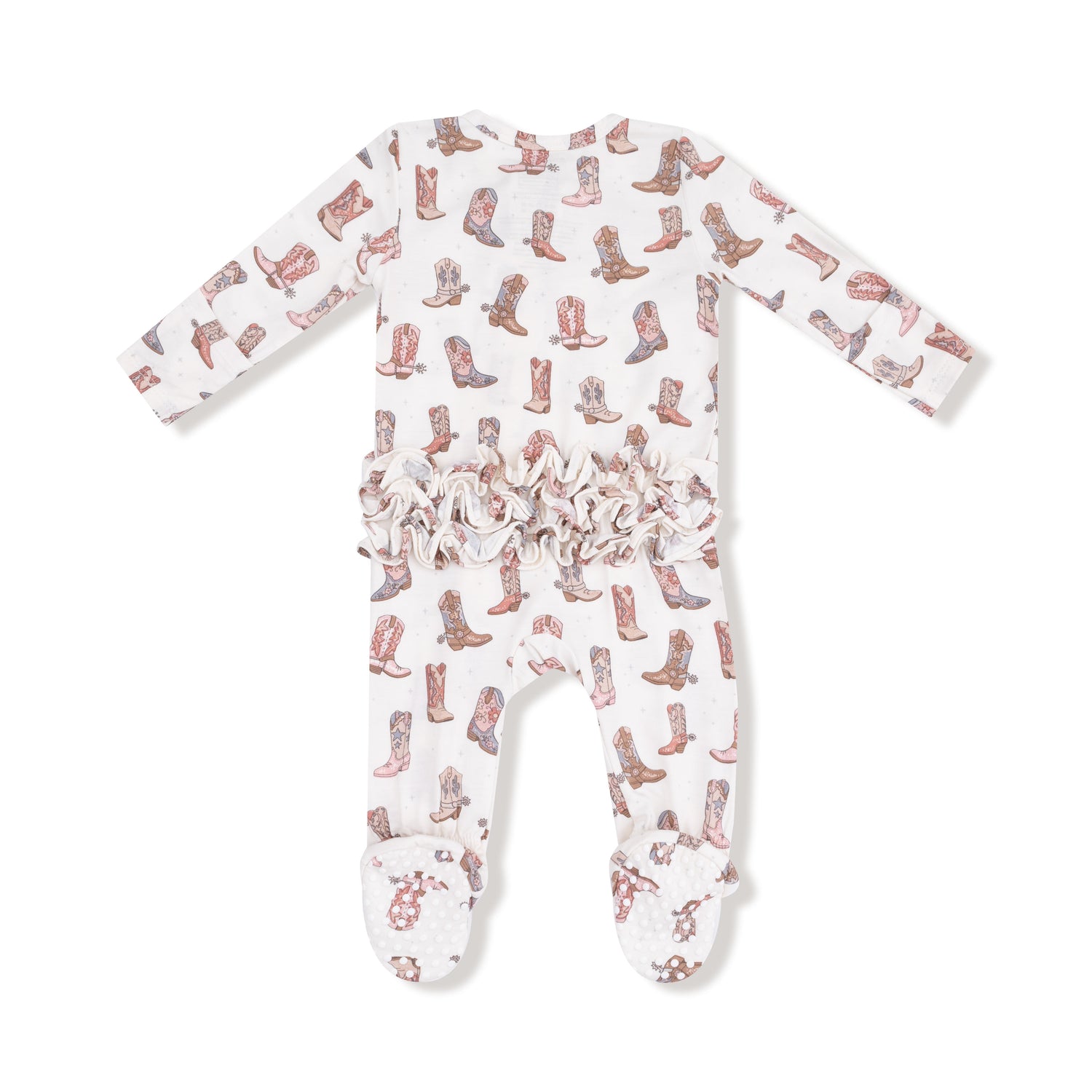 Future Cowgirl 2 Way Zipper Ruffle Back Footie