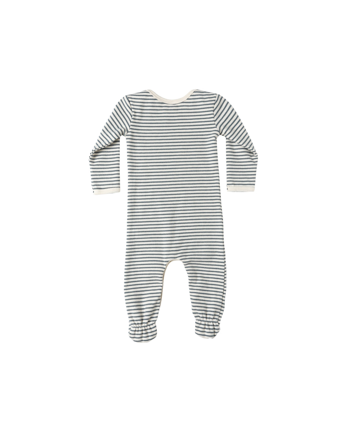 Baby Footie: Ocean Micro Stripe