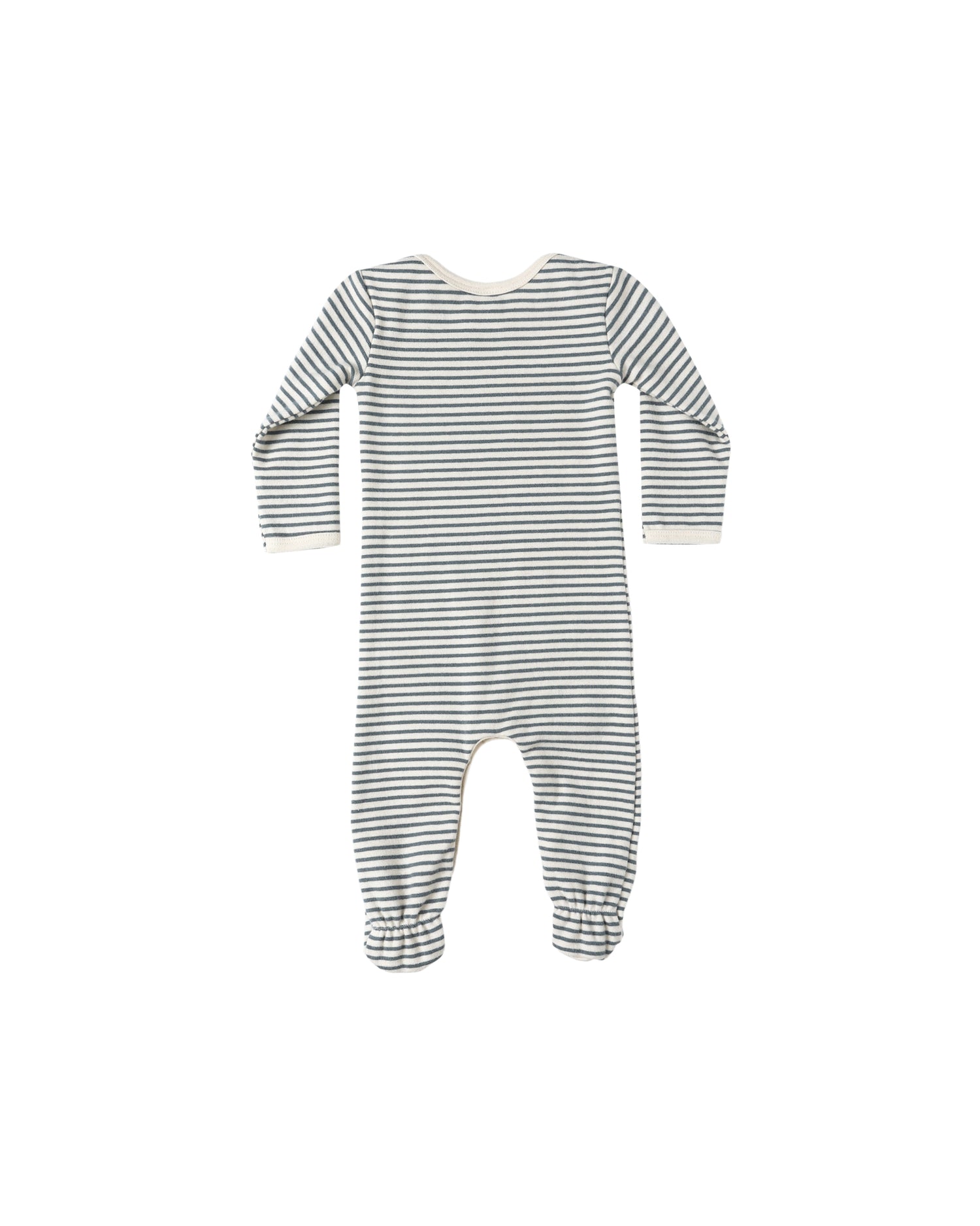 Baby Footie: Ocean Micro Stripe