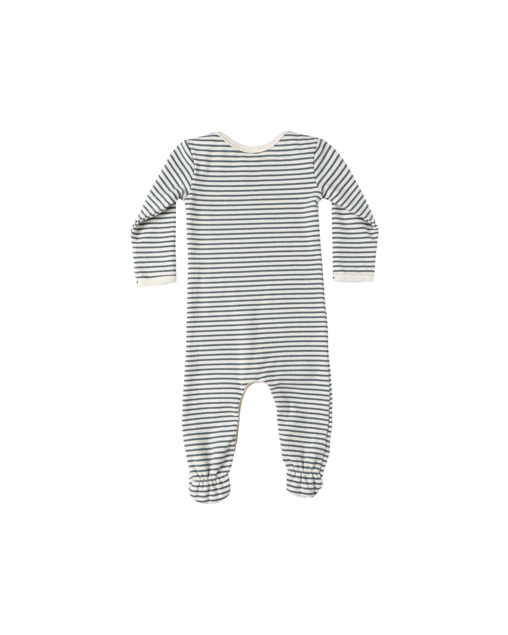 Baby Footie: Ocean Micro Stripe