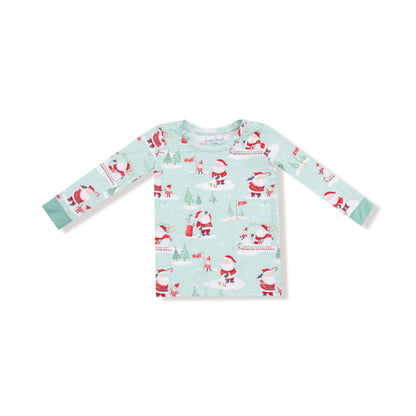 Golfing Santa And Elves L/s Loungewear Set