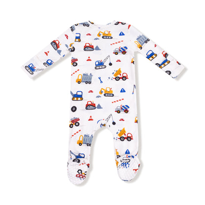 Crayon Construction 2 Way Zipper Footie