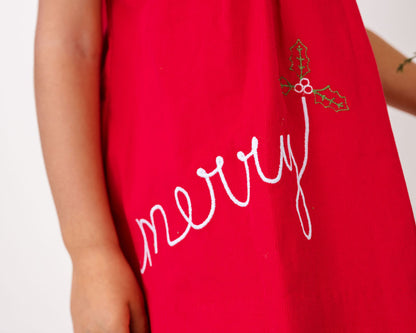 Eloise Dress: High Point Red Corduroy, Merry