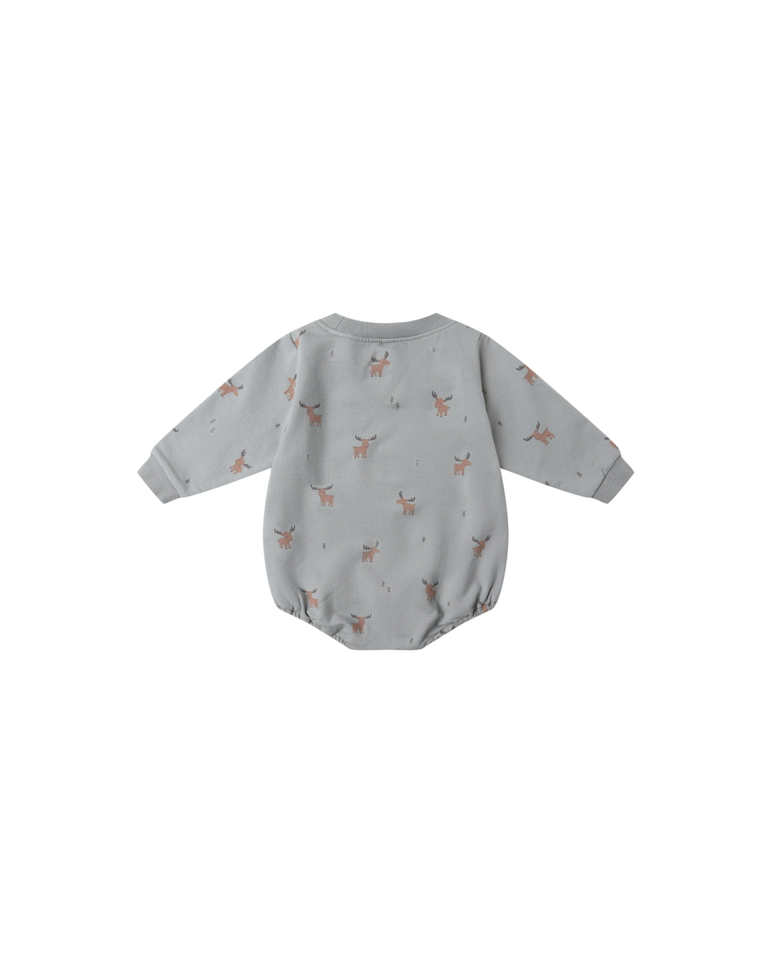 Crewneck Bubble Romper: Moose