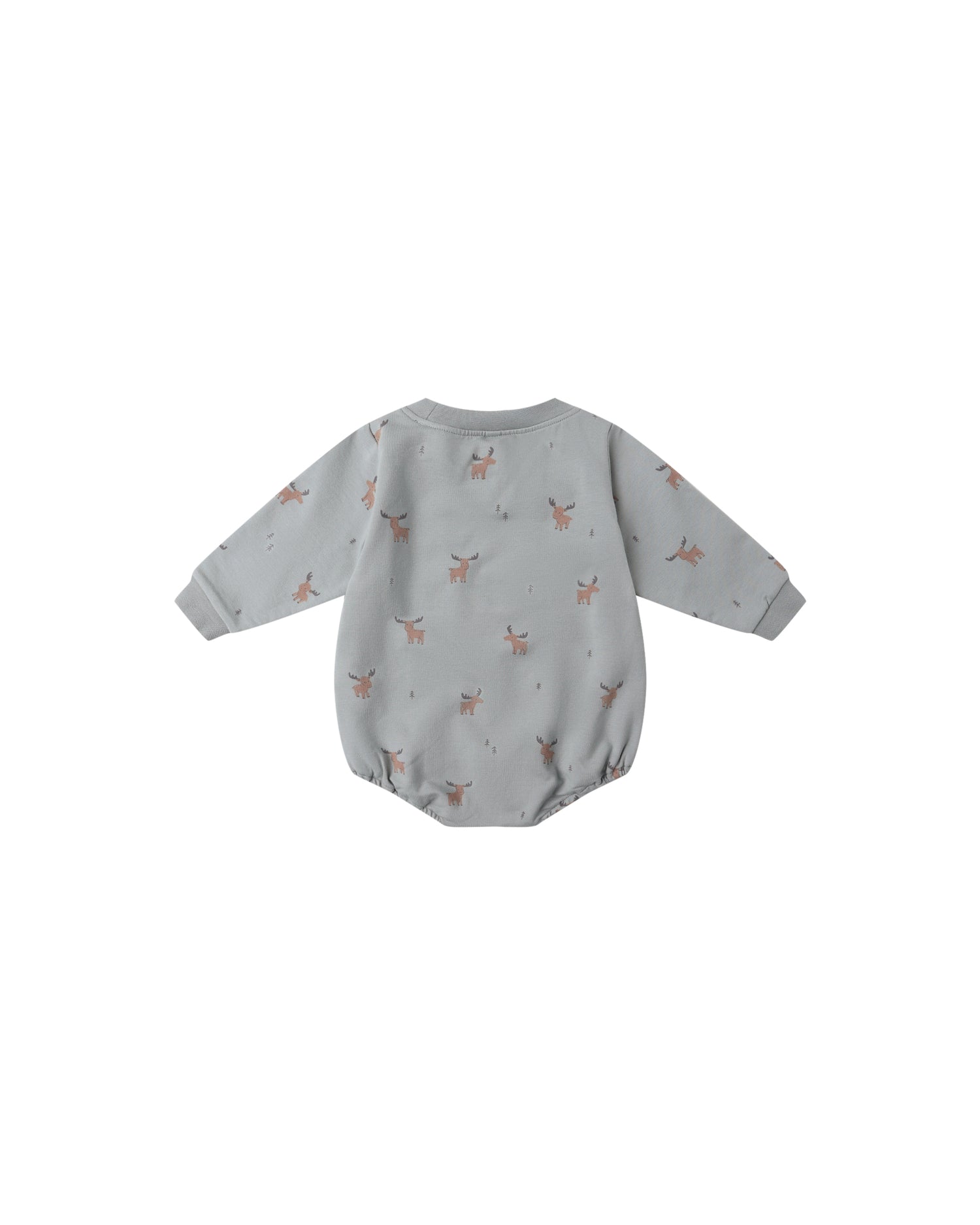 Crewneck Bubble Romper: Moose