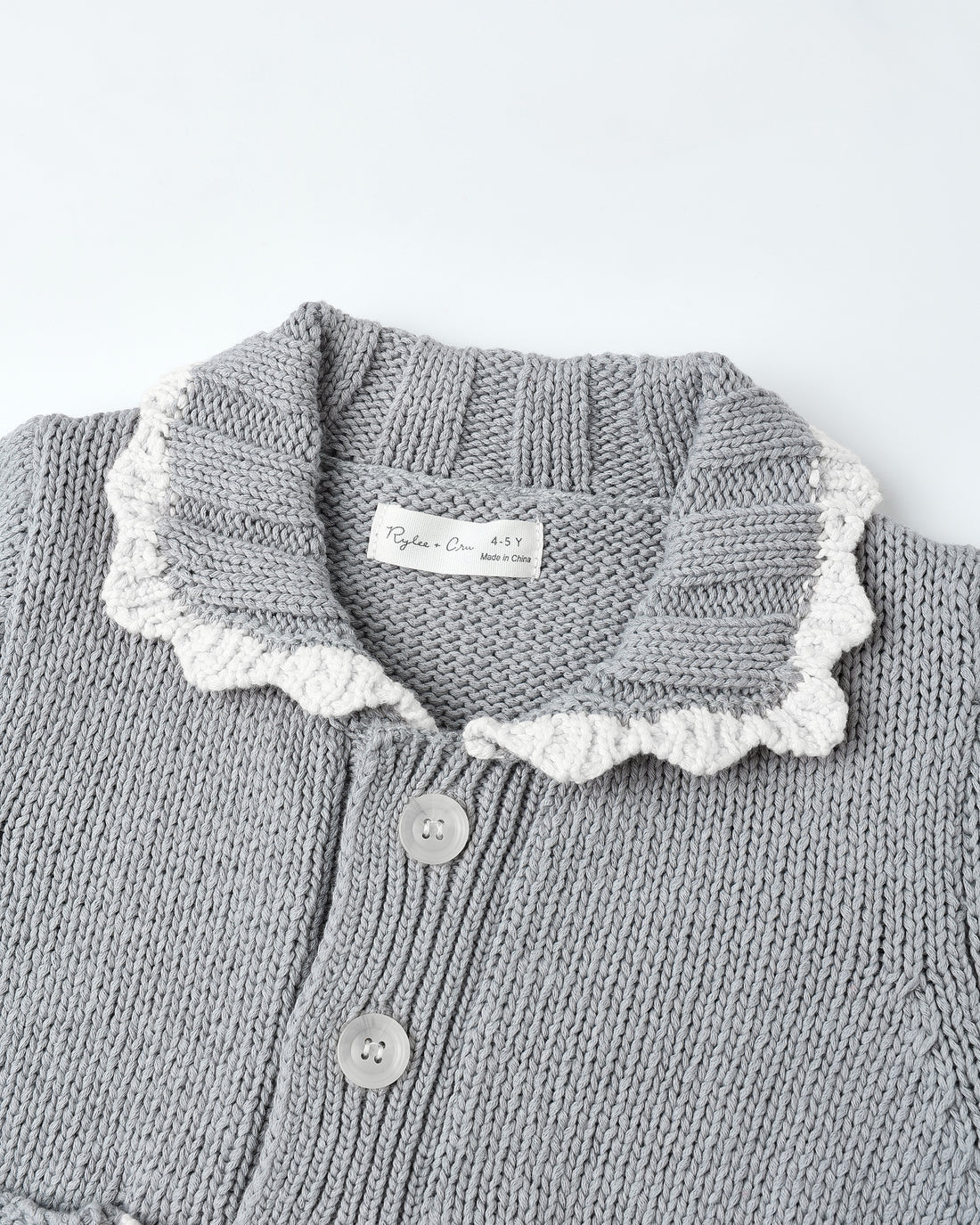 Collared Cardigan: Dusty Blue