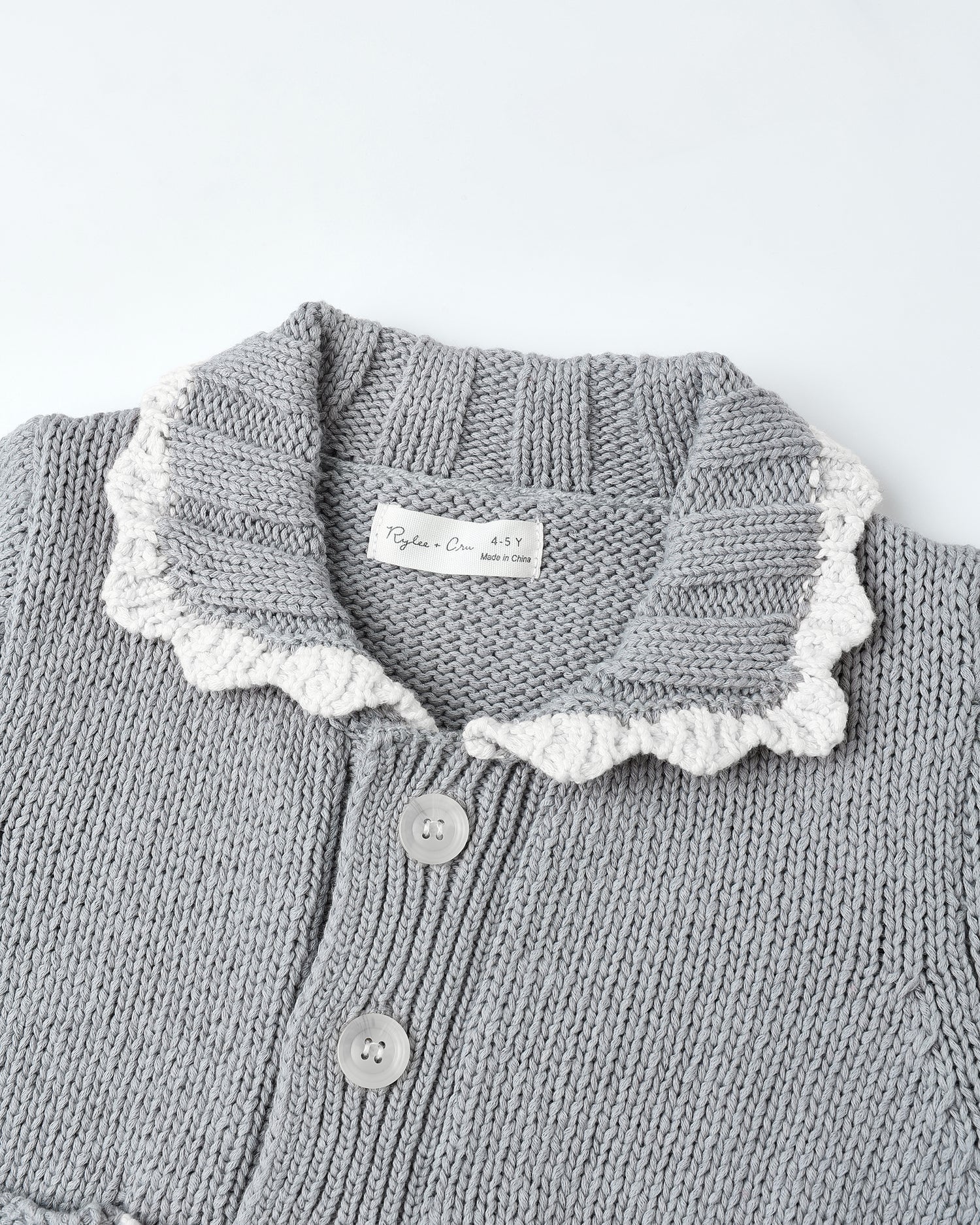 Collared Cardigan: Dusty Blue