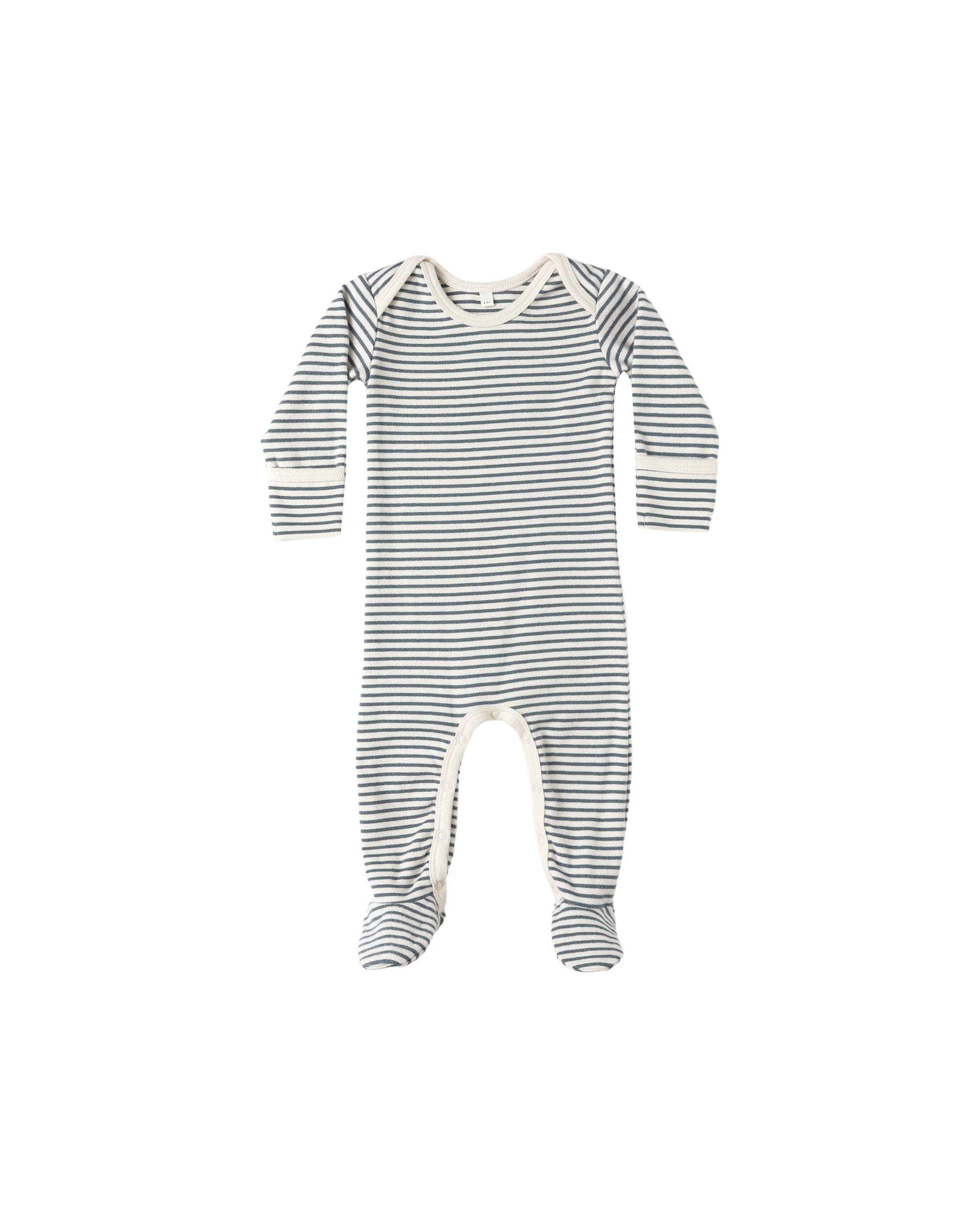 Baby Footie: Ocean Micro Stripe