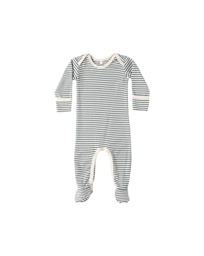 Baby Footie: Ocean Micro Stripe