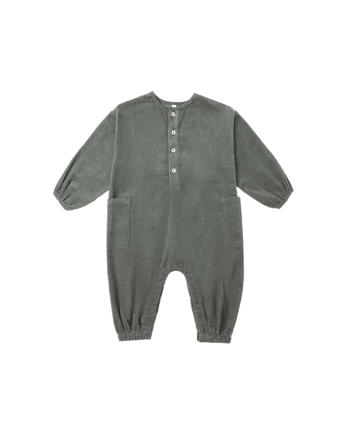 Relaxed Woven Jumpsuit: Evergreen