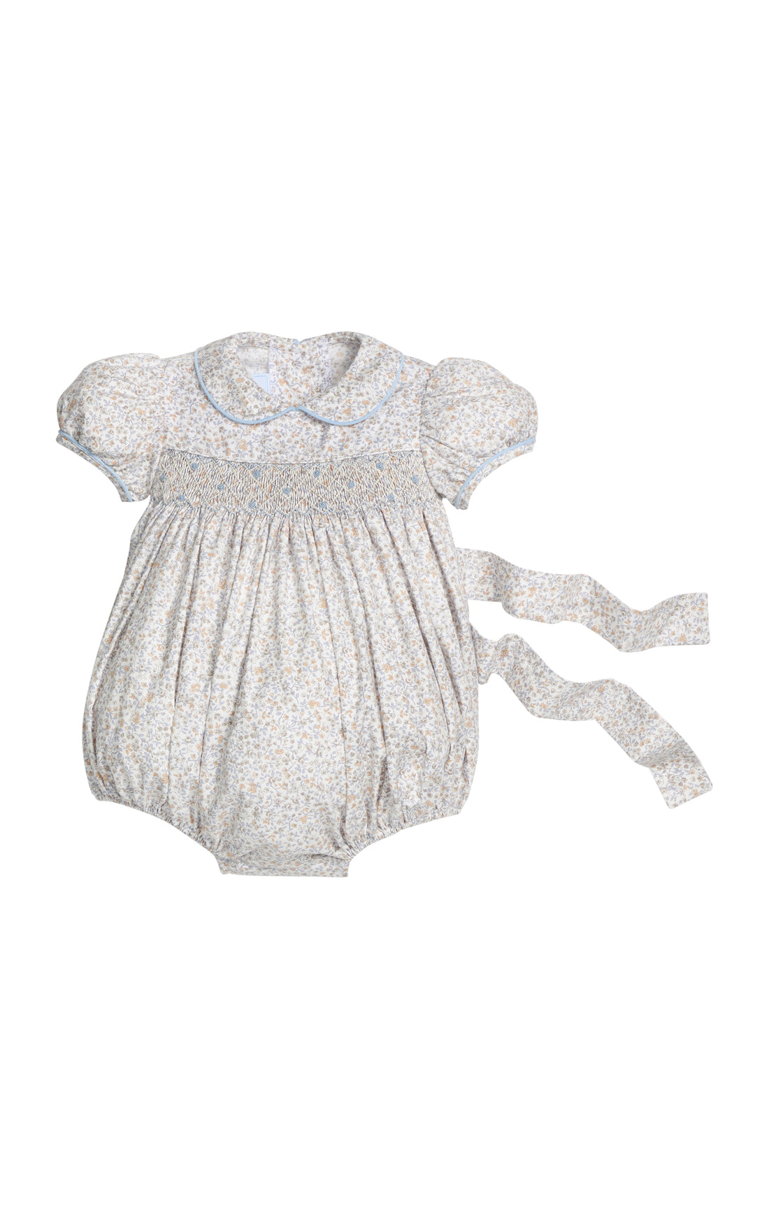Smocked Peter Pan Bubble: Winthrop Floral