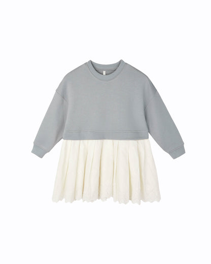 Sweatshirt Dress: Dusty Blue