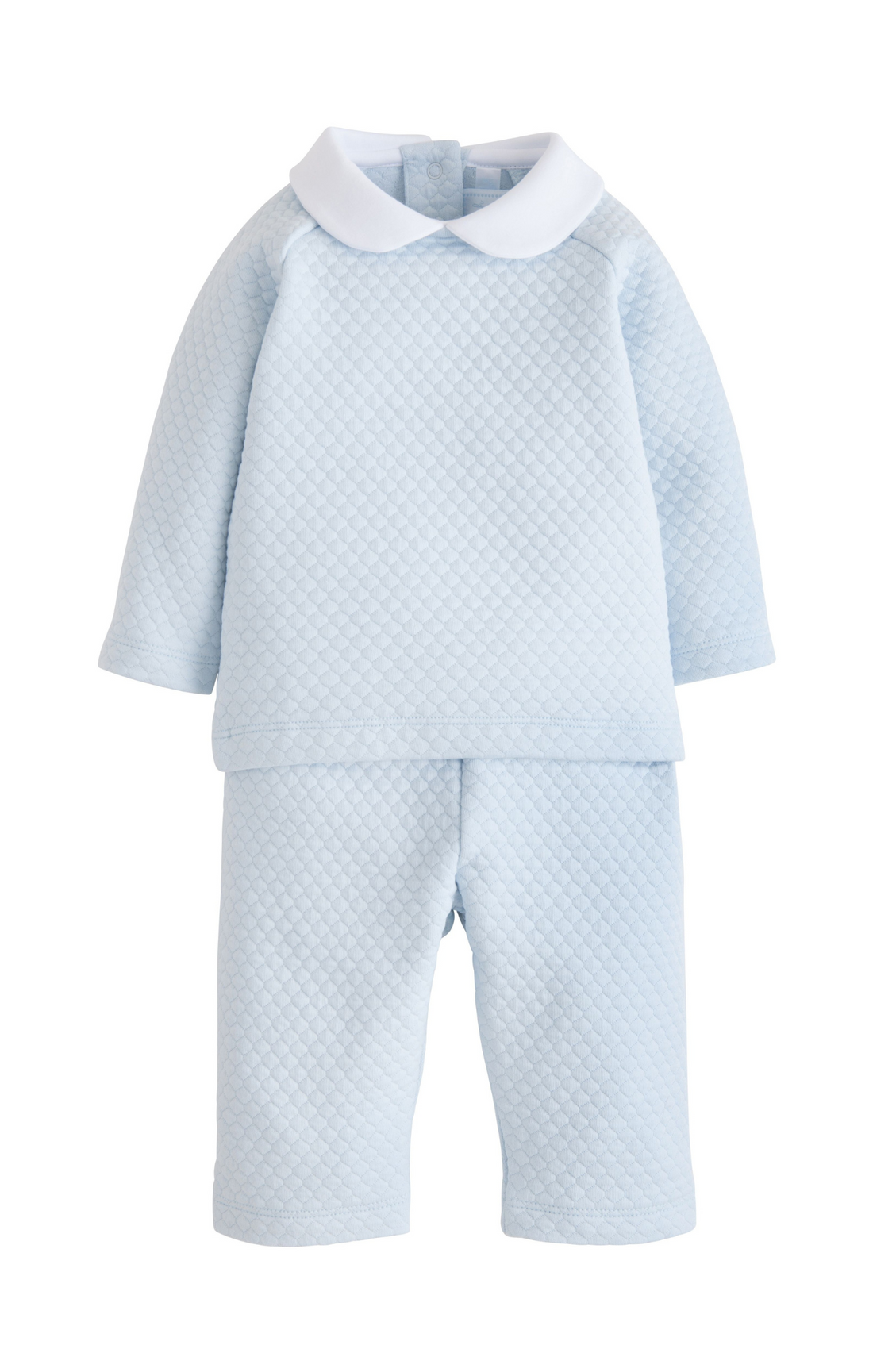 Quilted Pant Set: Light Blue