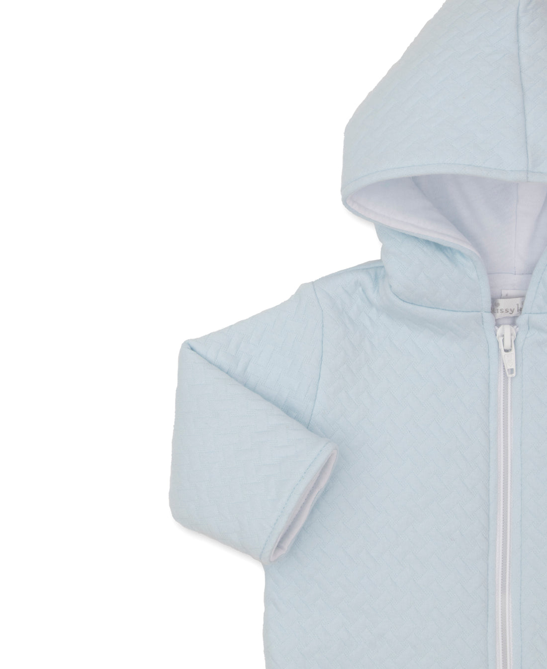 Kissy Kissy Jacquard Padded Zip Jacket - Light Blue